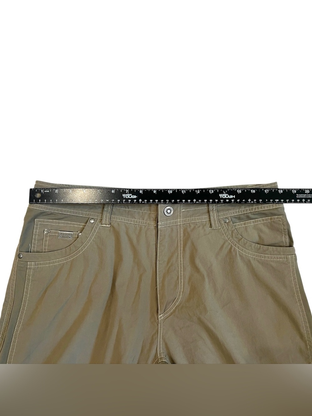 Kuhl Free Radikl Pants Mens 36x32 Dark Khaki Hiking Climbing Stretch Outdoor - Picture 7 of 11